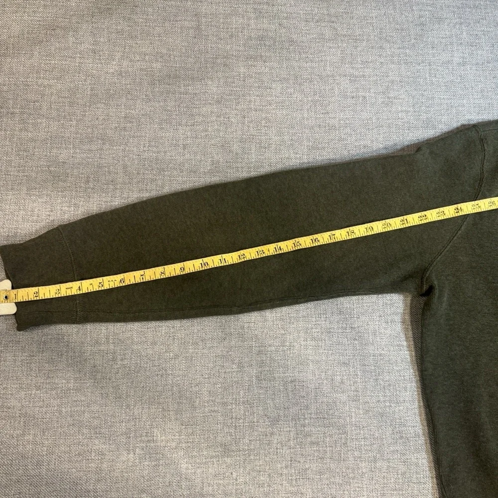 Polo Ralph Lauren Mens L Olive Green Cotton Mock Neck Sweater Blue Pony